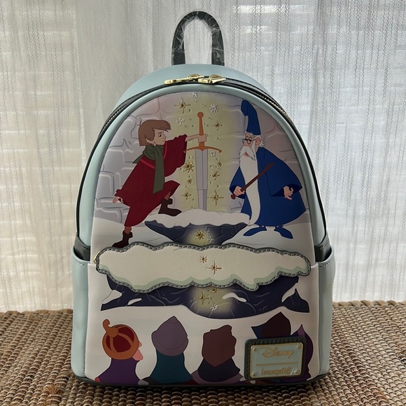 🩵⚔️ sword in the stone Disney Loungefly King Arthur Archimedes - Picture 2 of 7